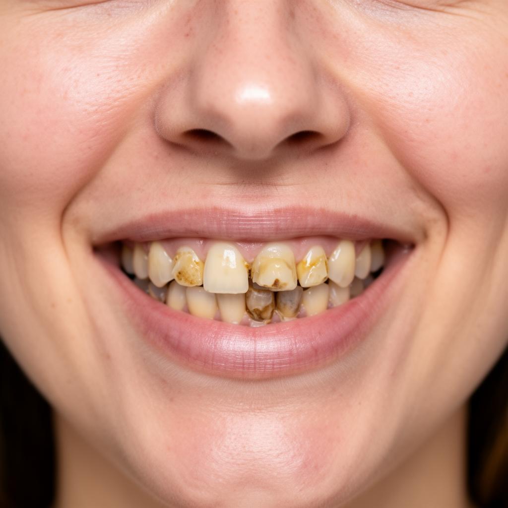 Smile before cosmetic treatment